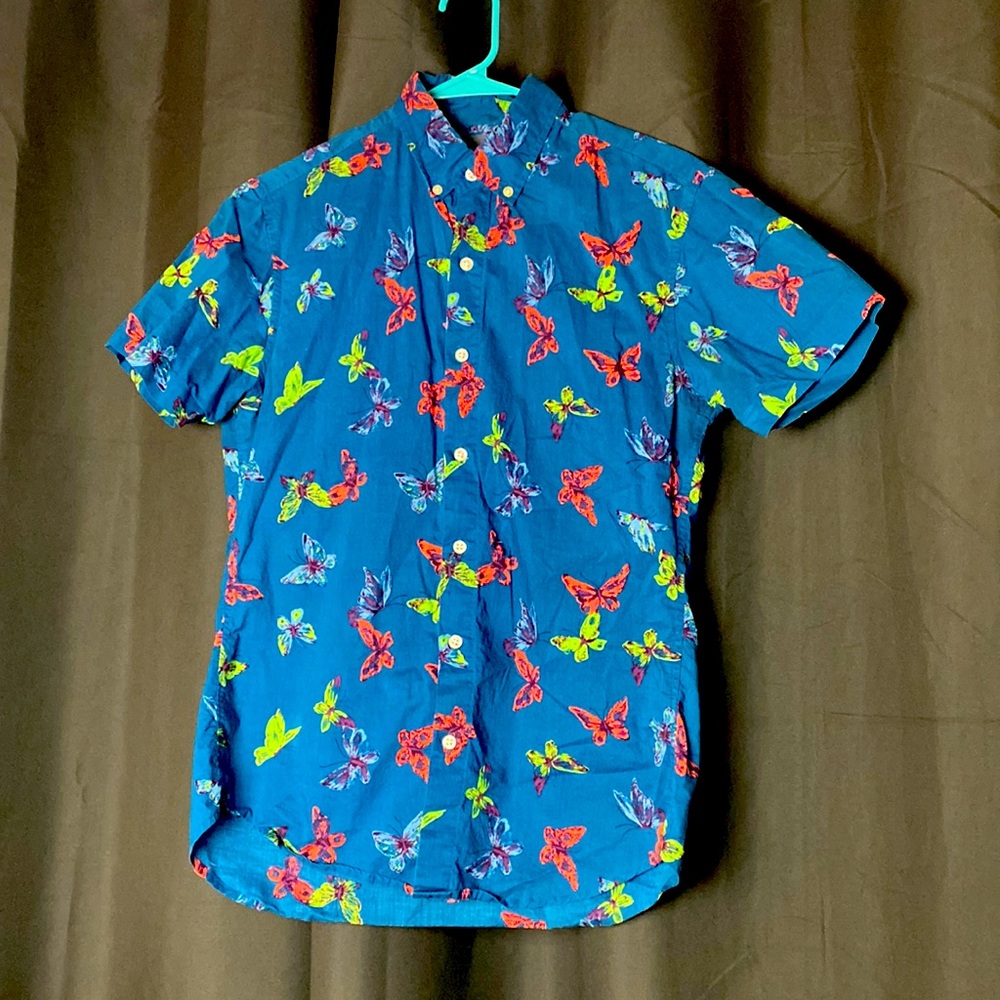 Bonobos slim fit riviera shirt size small in butterfly print